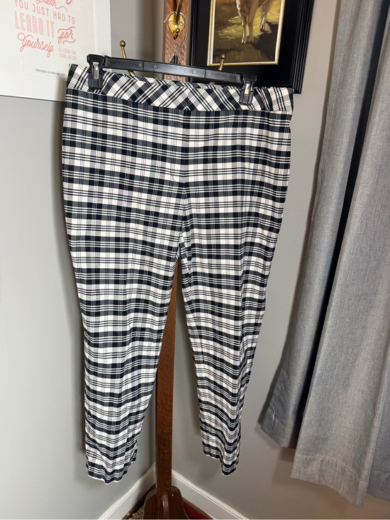 Talbots Pants - Talbots Black and White Plaid Pants